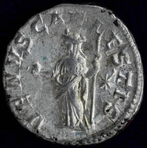 Denarius of Julia Soaemias, standing Venus reverse