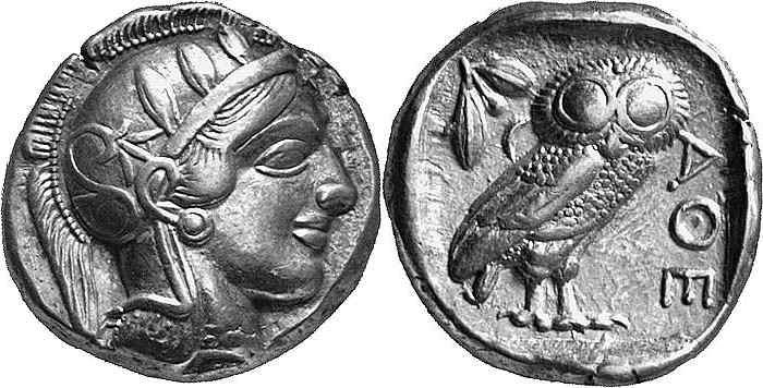 Atenian owl tetradrachm