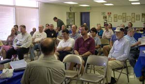 Barry Rightman addresses a packed house at the ACCLA meeting