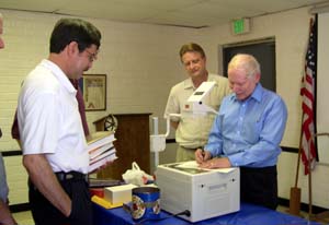 David Sear signs copies of his books