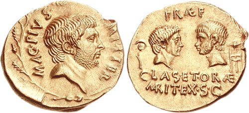 Very Aureus of Sextus Pompey